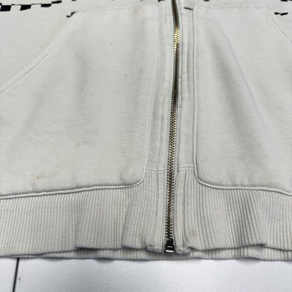 Vans Skate Hoodie Sweatshirt Mens Medium White Full Zip Streetwear Graphic Print - Picture 6 of 16